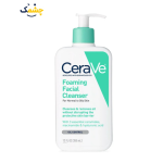 فوم شستشوی صورت سراوی مدل Foaming Facial Cleanser حجم 236 میلی لیتر - اصل - مخصوص پوست چرب و حساس نرمال تا چرب