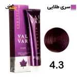 رنگ مو وال وار قهوه ای طلایی متوسط سری طلایی شماره 4.3 حجم 120 میلی لیتر