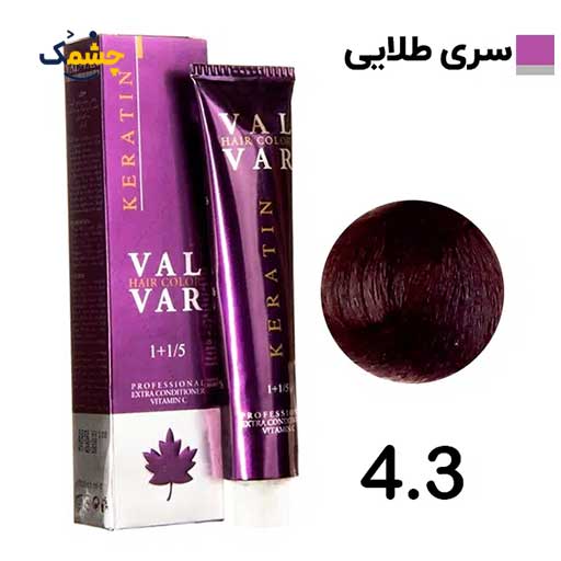 4.3 رنگ مو وال وار قهوه ای طلایی متوسط سری طلایی شماره 4.3 حجم 120 میلی لیتر