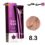 رنگ مو وال وار بلوند طلایی روشن سری طلایی شماره 8.3 حجم 120 میلی لیتر