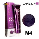 رنگ مو وال وار قهوه ای زیتونی روشن سری زیتونی شماره m4 حجم 120 میلی لیتر