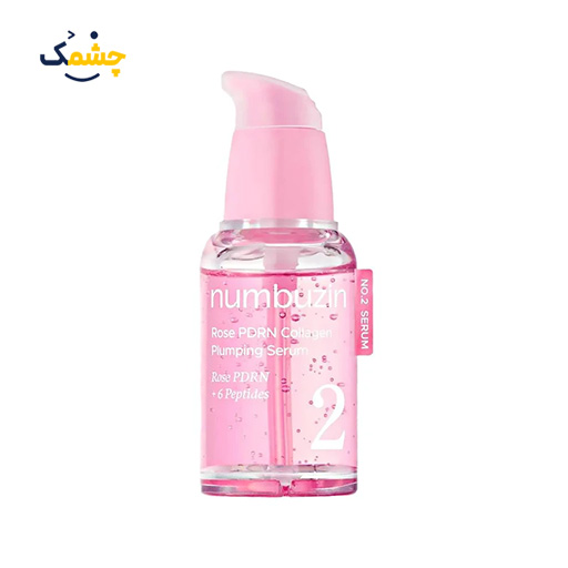 سرم پوست صورت نامبوزین ضد چروک مدل Rose PDRN + 6peptides حجم 30 میلی لیتر