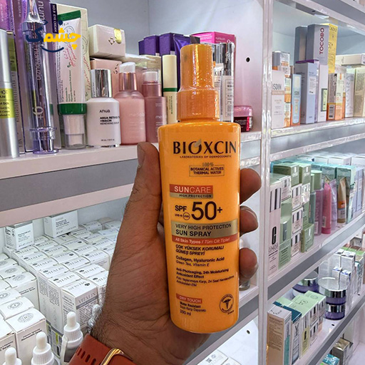 اسپری ضد آفتاب بیوکسین +SPF50 مناسب انواع پوست 200 میلی لیتر