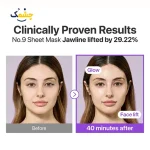 ماسک ورقه‌ای لیفتینگ نامبوزین شماره ۹ No.9 NAD+ BIO Lifting-sil Full Face Mask | هر ورق - Image 2